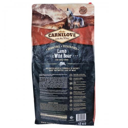 Сухий корм Carnilove Lamb & Wild Boar для дорослих собак всіх порід ягня та кабан 12 кг
