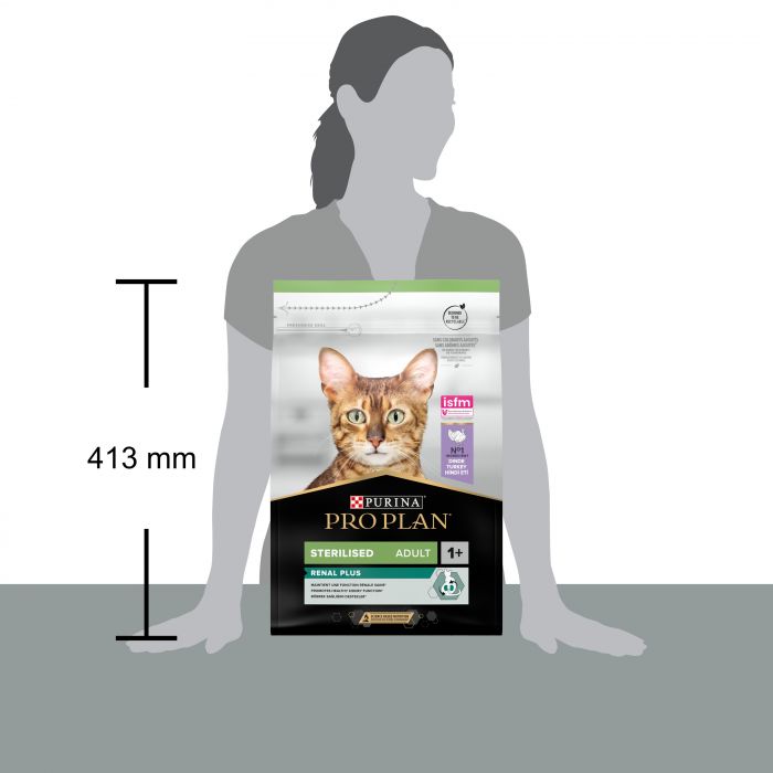 Сухий корм для котів  PRO PLAN Sterilised Adult 1+ Renal Plus після стерилізації з індичкою 3 кг