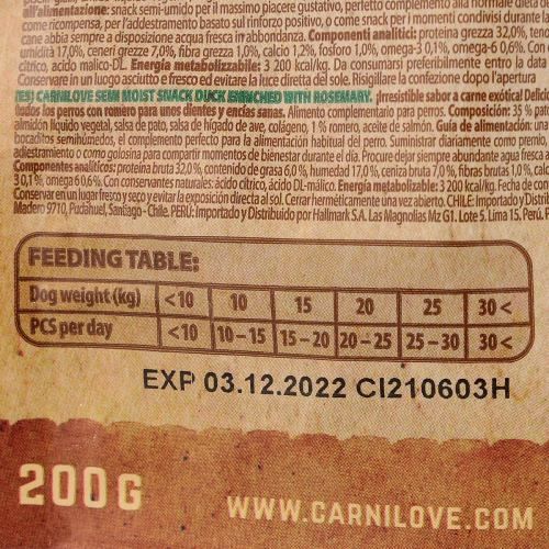 Лакомство Carnilove Semi Moist для собак утка и розмарин 200 г
