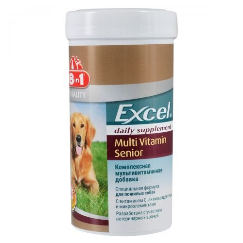 Вітаміни 8in1 Excel «Multi Vitamin Senior» для літніх собак 70 шт (мультивітамін)