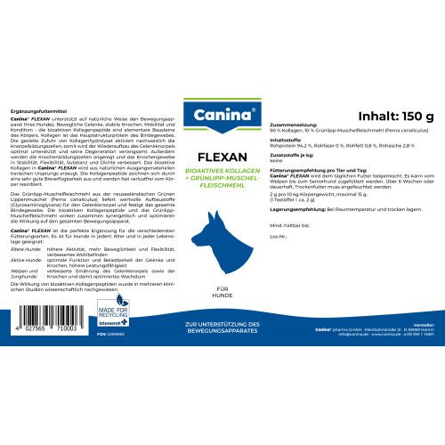 Вітаміни Canina Flexan для собак 150 г