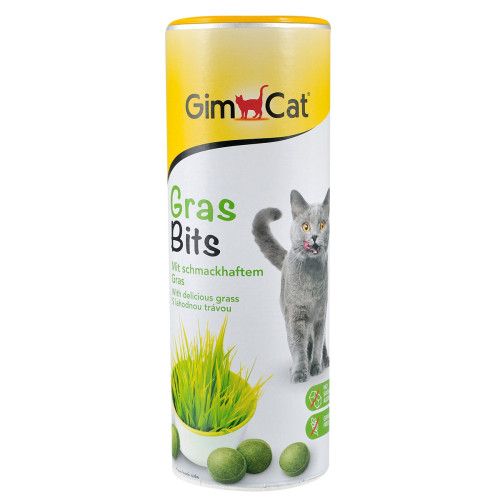 Вітамінізовані таблетки для котів GimCat Gras Bits трав'яні кульки пауч 425 г