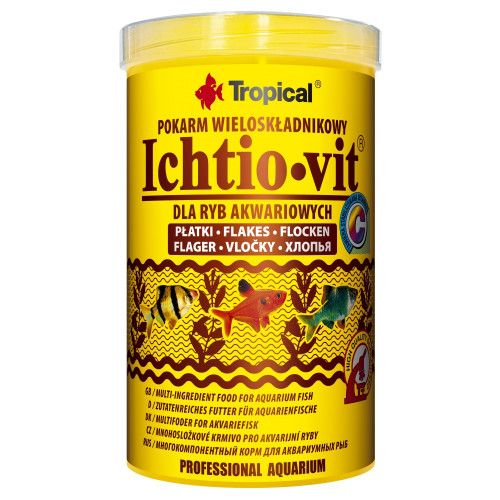 Сухий корм Tropical Ichtio-Vit для всіх акваріумних риб 120 г (пластівці)