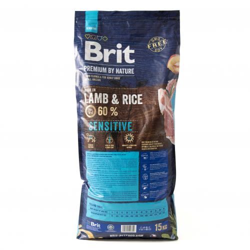 Сухий корм Brit Premium Dog Sensitive Lamb для собак з чутливим травленням з ягням 1 кг