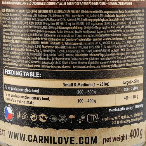 Влажный корм Carnilove Venison & Reindeer для собак мясо северного оленя 400 г