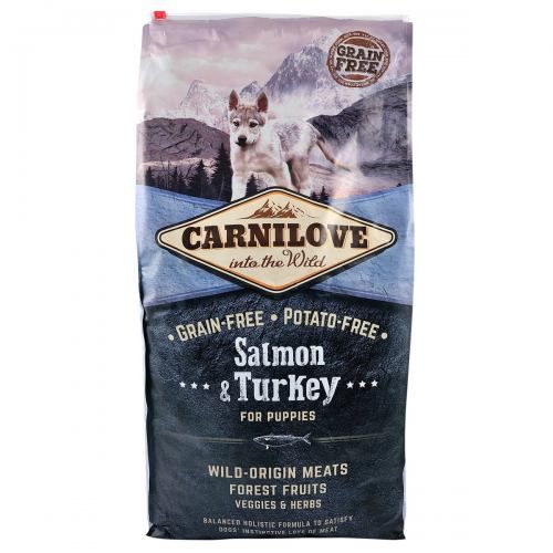Сухий корм Carnilove Salmon & Turkey для цуценят всіх порід лосось та індичка 12 кг