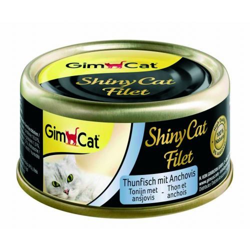 Вологий корм GimCat Shiny Cat Filet для котів тунець та анчоус 70 г