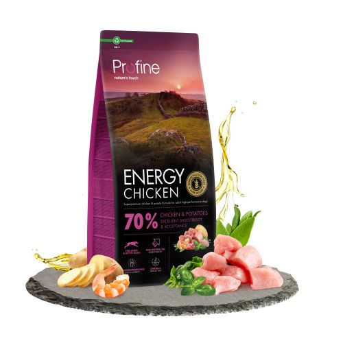Корм сухий Profine Energy Chicken and Potatoes для активних собак всіх порід з куркою та картоплею 12 кг