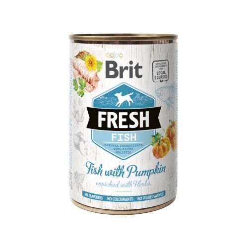 Влажный корм Brit Fresh Fish/Pumpkin для собак с рыбой и тыквой 400 г