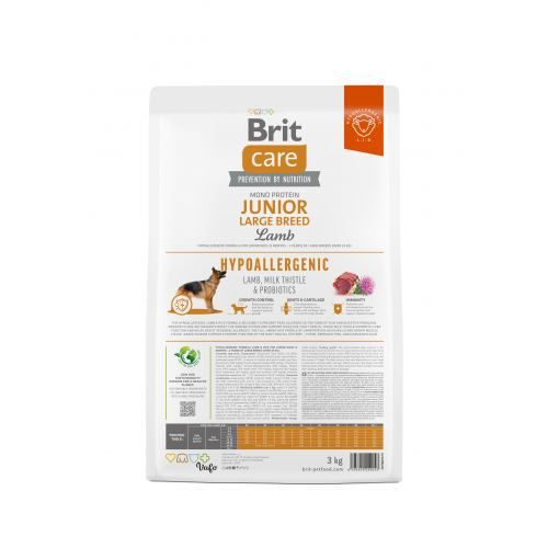 Сухой корм Brit Care Hypoallergenic Junior Large Breed для молодых собак крупных гипоаллергенных пород с ягненком