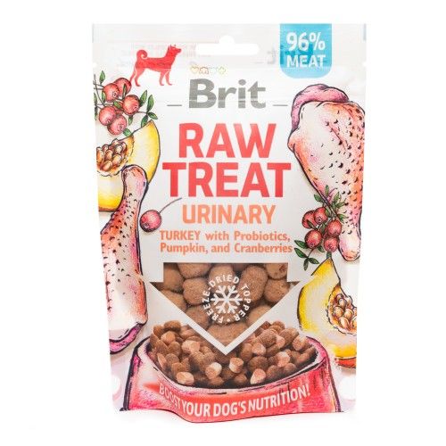Лакомство для собак Brit Raw Treat freeze-dried Urinary для профилактики мочекаменной болезни индейка 40 г