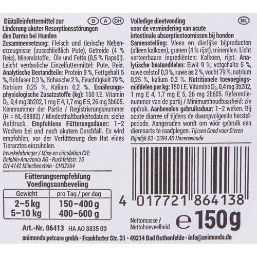Корм вологий ветеринарний для собак Integra Protect Intestinal Pure Turkey моно індичка, при порушенні роботи ШКТ, 150 г