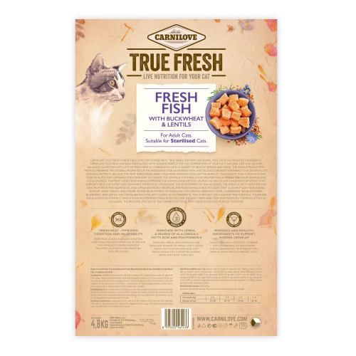 Сухой корм для кошек Carnilove True Fresh с рыбой 4,8 кг