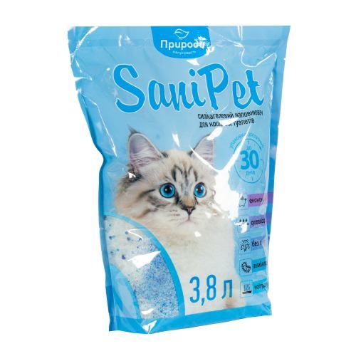 Наповнювач для котячого туалету Природа Sani Pet силікагелевий 3,8 л