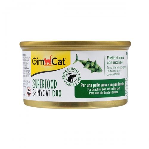 Вологий корм GimCat Shiny Cat Superfood для котів тунець та цукіні 70 г