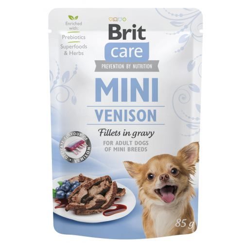 Вологий корм Brit Care Mini для собак з філе дичини в соусі 85 г