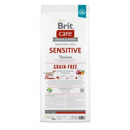 Сухий корм Brit Care Dog Grain-free Sensitive для собак з чутливим травленням беззерновий з олениною