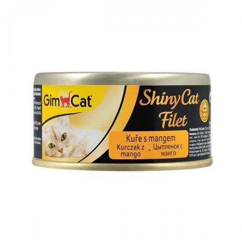 Вологий корм GimCat Shiny Cat Filet для котів курка та манго 70 г