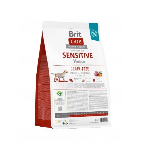 Сухий корм Brit Care Dog Grain-free Sensitive для собак з чутливим травленням беззерновий з олениною