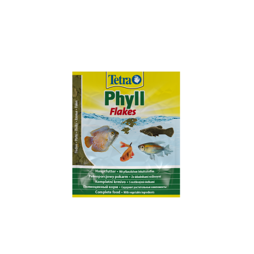 Корм Tetra Phyll Flakes для травоїдних рибок 12 г (пластівці)