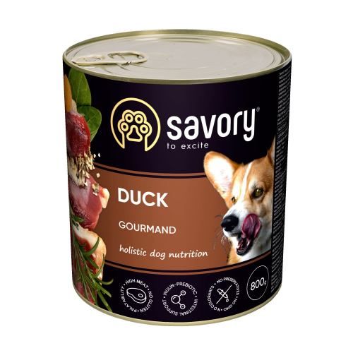 Вологий корм Savory для дорослих собак усіх порід з качкою