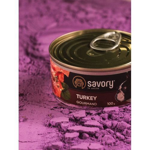Вологий корм Savory для дорослих собак усіх порід з індичкою