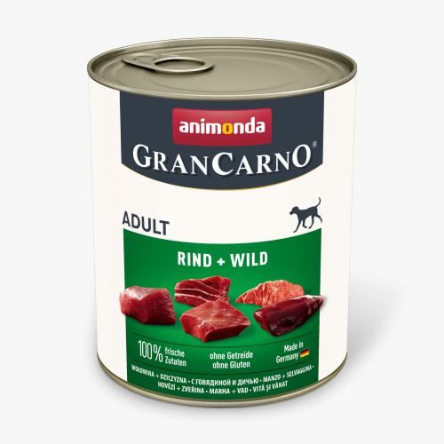 Влажный корм Animonda GranCarno для взрослых собак с говядиной и дичью 800 г