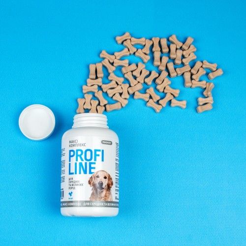 Вітаміни Provet Profiline для собак Максі Комплекс для середніх та великих порід 100 таб.