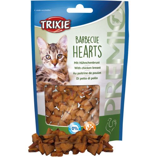 Лакомство Trixie Premio Barbecue Hearts для кошек сердечка с курицей 50 г