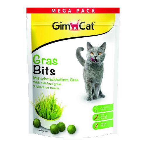 Вітамінізовані таблетки для котів GimCat Gras Bits трав'яні кульки пауч 425 г