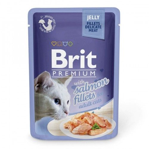 Набір вологих кормів Brit Premium pouches «Сімейна тарілка філе в желе»  асорті із 4 смаків 12 шт. х 85 г