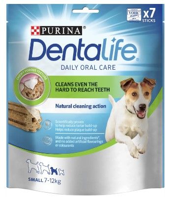 Лакомство для взрослых собак мелких пород DENTALIFE Small для здоровья зубов и десен 115 г