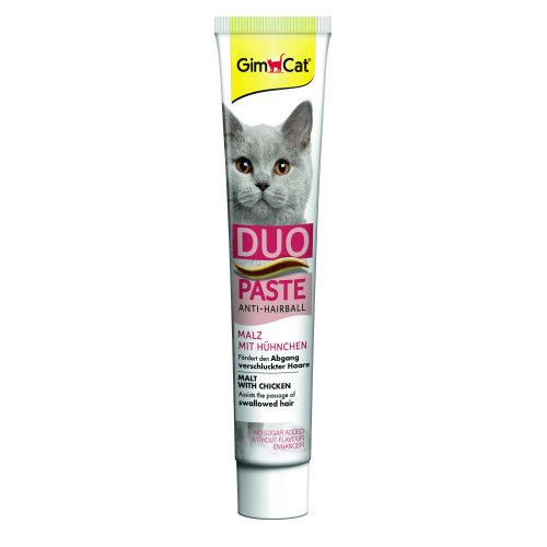 Паста для котів з чутливим травленням GimCat DUO PASTE Anti-hairball malt with chicken мальт та курка 50 г