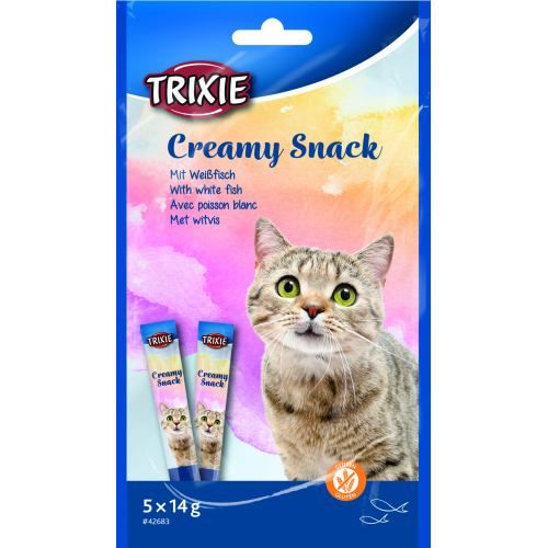 Лакомство Trixie Creamy Snacks для кошек из белой рыбы 5 шт х 14 г