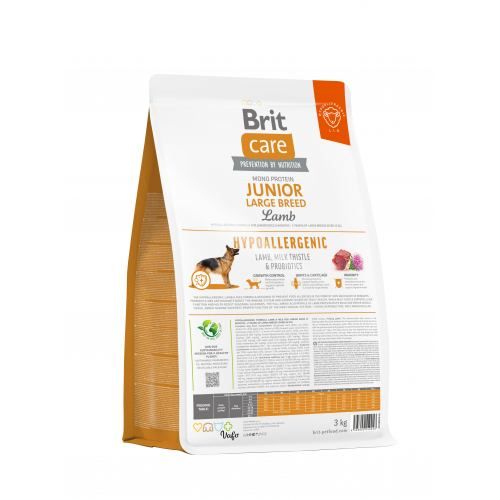 Сухой корм Brit Care Hypoallergenic Junior Large Breed для молодых собак крупных гипоаллергенных пород с ягненком