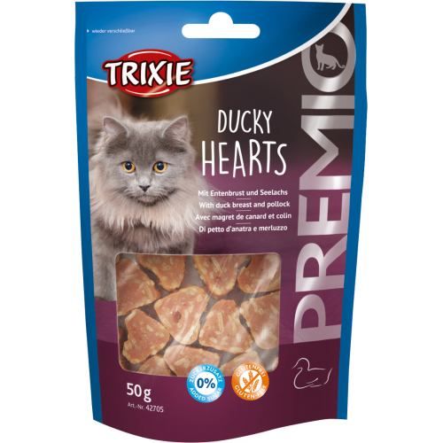 Лакомство Trixie Premio Ducky Hearts для кошек сердечка с уткой и рыбой 50 г
