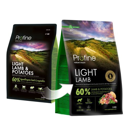 Корм сухий Profine Light Lamb and Potatoes для собак з надмірною вагою з ягнятиною та картоплею 3 кг