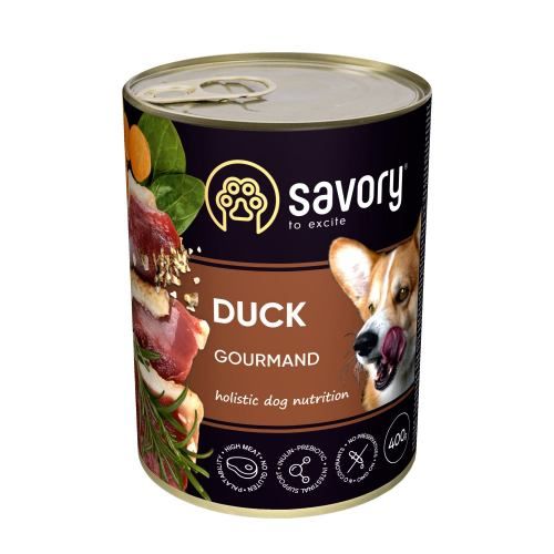 Вологий корм Savory для дорослих собак усіх порід з качкою
