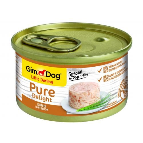 Влажный корм GimDog для собак миниатюрных пород с курицей 85 г