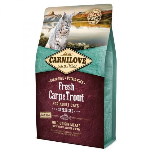 Сухой корм для кошек Carnilove Fresh Carp & Trout для стерилизованных рыба 2 кг