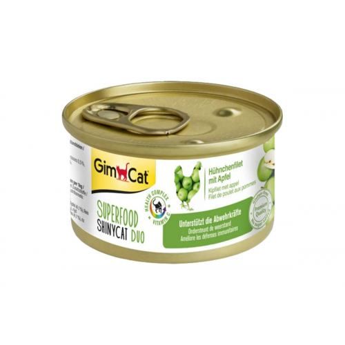 Вологий корм GimCat Shiny Cat Superfood для котів курка та яблуко 70 г