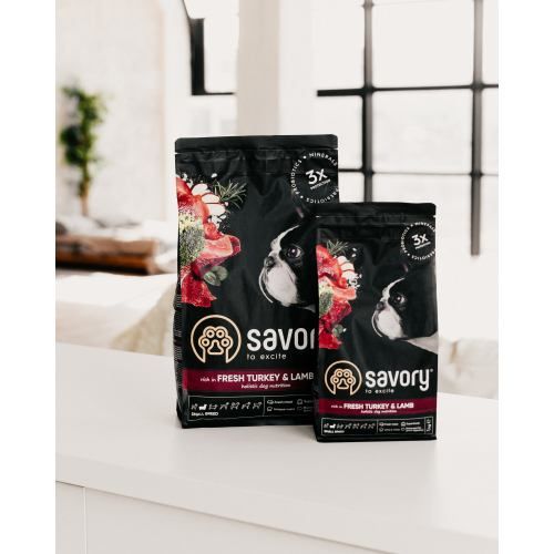 Сухий корм Savory Small для собак малих порід зі свіжим ягням та індичкою