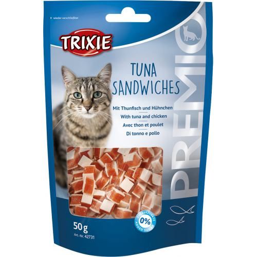 Лакомство Trixie Premio Tuna Sandwiches для кошек кубики с тунцем и курицей 50 г