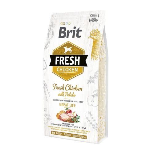 Сухий корм Brit Fresh для дорослих собак всіх порід з куркою та картоплею 2,5 кг