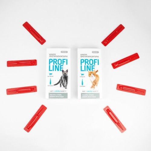 Краплі Provet Profiline для котів до 4 кг 4 піпетки по 0,5 мл (інсектоакарицид)