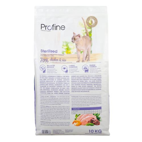 Сухой корм для кошек Profine Sterilised для стерилизованных с курицей и рисом 10 кг