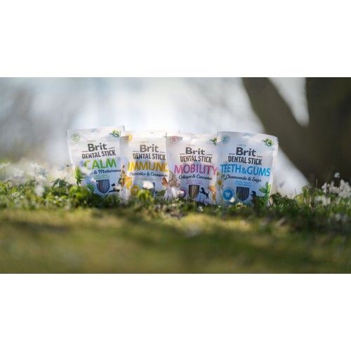 Лакомство для собак Brit Dental Stick Teeth & Gums здоровые десны и зубы ромашка и шалфей 7 шт 251 г