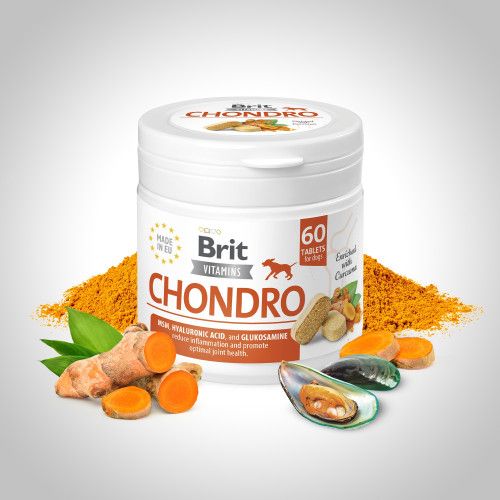 Вітаміни для собак Brit Vitamins Chondro для суглобів 60 таблеток