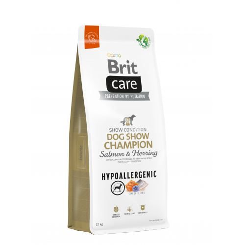 Сухий корм Brit Care Dog Hypoallergenic Dog Show Champion для виставкових собак з лососем і оселедцем