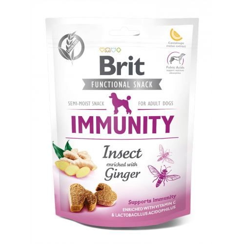 Функциональное лакомство Brit Care Immunity насекомое с имбирем для собак 150 г